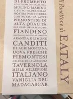 Mängden socker i Panettone Eataly