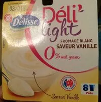 Mängden socker i Deli'light fromage blanc saveur vanille 0%