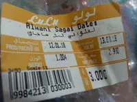 Mängden socker i Alwani Sagai Dates