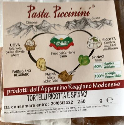 Socker och näringsämnen i Pasta puccinini