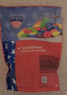 Socker och näringsämnen i Aldi american schokolinsen