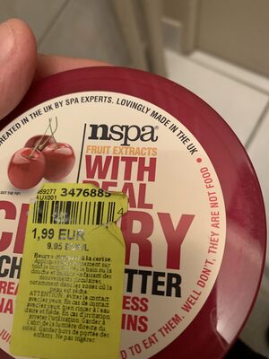 Socker och näringsämnen i Cherry rich body butter