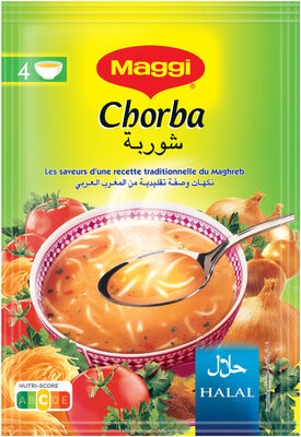 Chorba frik soup with meat and frik