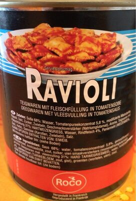 Socker och näringsämnen i Ravioli