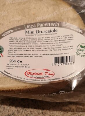 Socker och näringsämnen i Micheletto pane