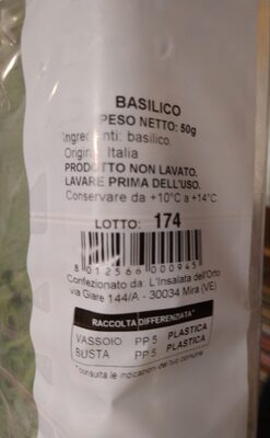 Socker och näringsämnen i L-insalata dell orto