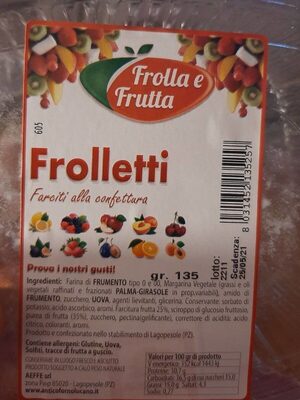 Socker och näringsämnen i Frolla e frutta