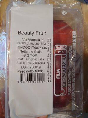 Socker och näringsämnen i Beauty fruit