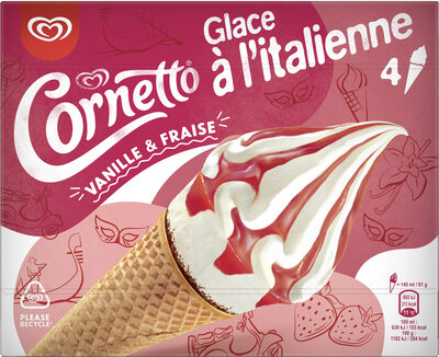 Socker och näringsämnen i Cornetto