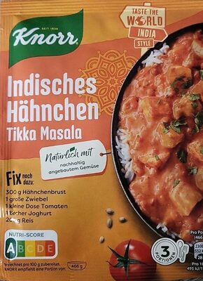 Socker och näringsämnen i Knorr fix